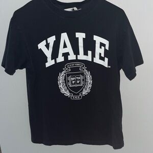 H&M Dark Grey Yale Crest Short Sleeve Tee